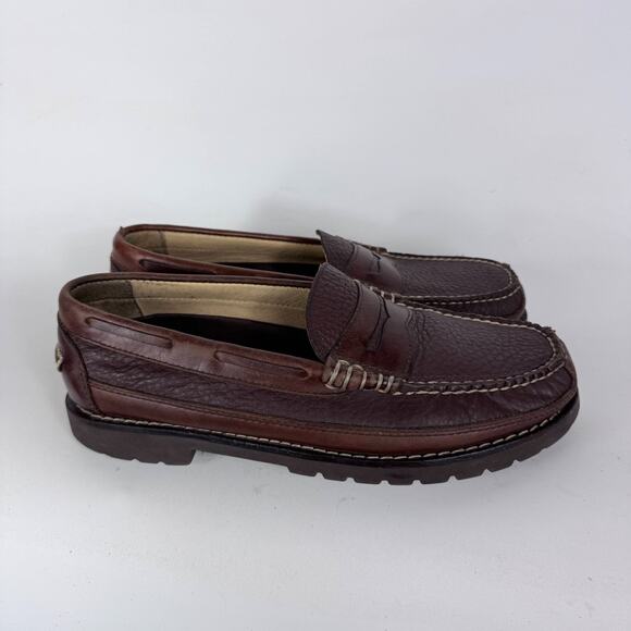 L.L.Bean Allagash Bison Handsewn Penny Loafers Men\'s 8 Brown Leather Comfort main image 4